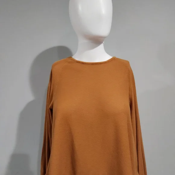 Free People Mustard Long Sleeve Top - Picture 2 of 7